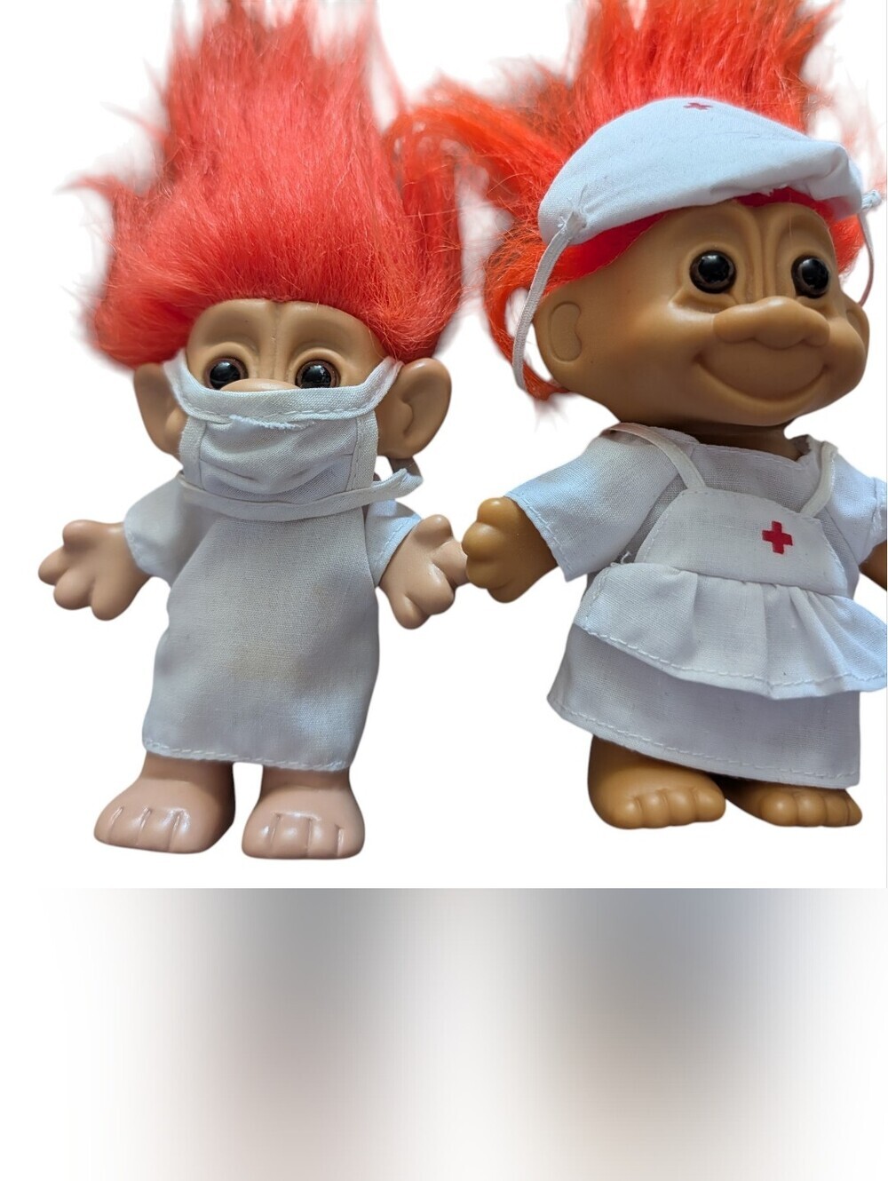 Vintage 1990s Russ & Ace Troll Doll Medical Set Nurse & Patient Doctor Complete